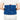 Back view of a person wearing a blue plush microwavable heating pad on the lower back.