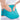 Close-up of a person wearing a teal Comfytemp cold pad wrap on their lower back.