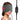Woman wearing a grey heated eye mask next to a remote control for temperature and timer settings.