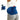 Side view of a woman wearing a blue plush microwavable heating pad on her lower back.
