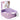 A purple portable heating pad displayed with its product box and a white power bank.