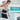Woman sweeping the floor while wearing a cordless black heating pad belt for back relief.