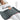 Woman relaxing with a grey Comfytemp electric heating pad on her lap and legs.