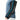 Man wearing a black cordless arm massager with a blue zipper and digital controller.