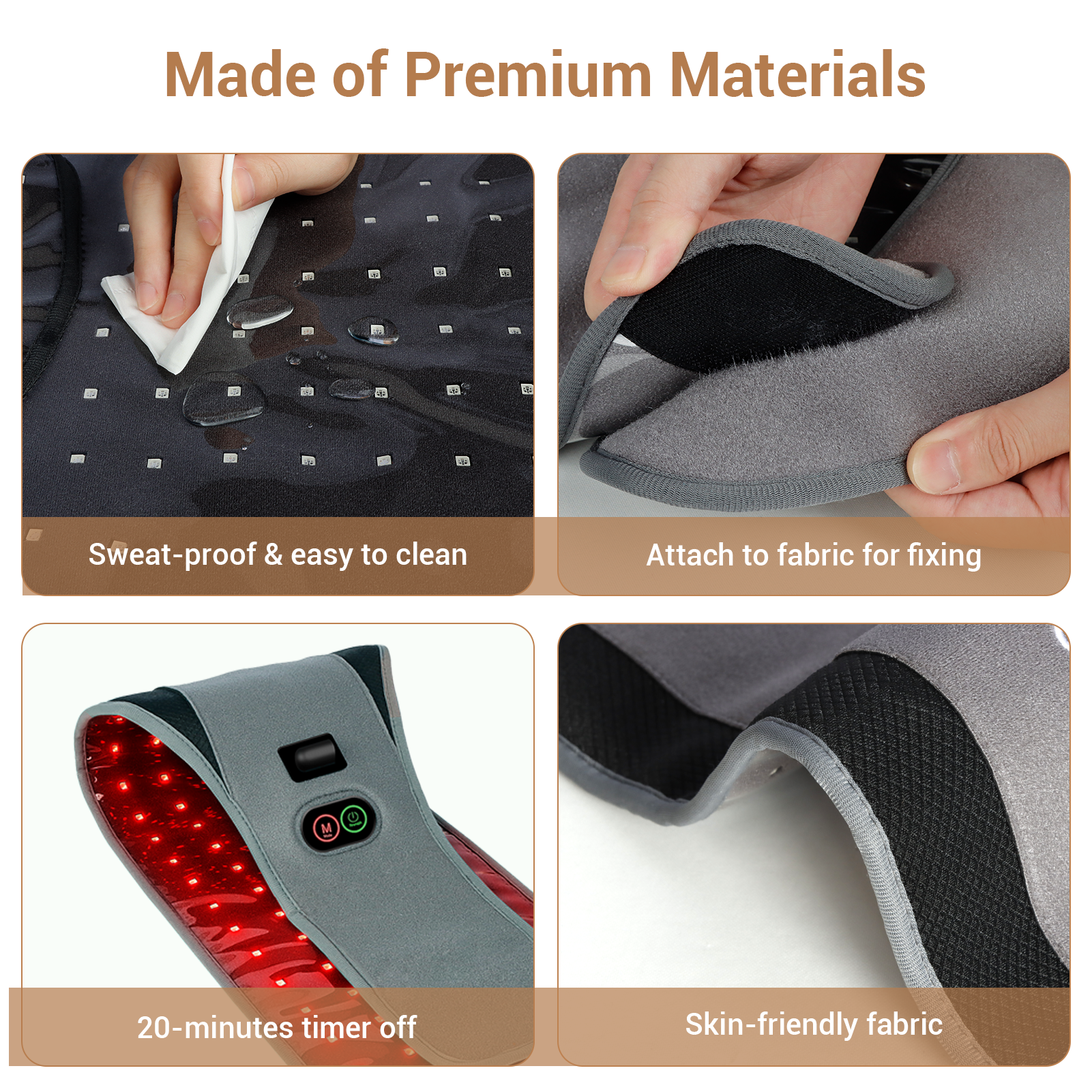 Comfytemp Red Light Therapy Belt, FSA HSA Eligible Infrared Red Light Therapy for Body, 22W Light Wrap with Pulse for Back Waist Muscle Pain Relief, Improve Joint Inflammation