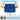 Blue heating pad measuring 15 by 10 inches with flaxseed and clay filling for moist heat therapy.
