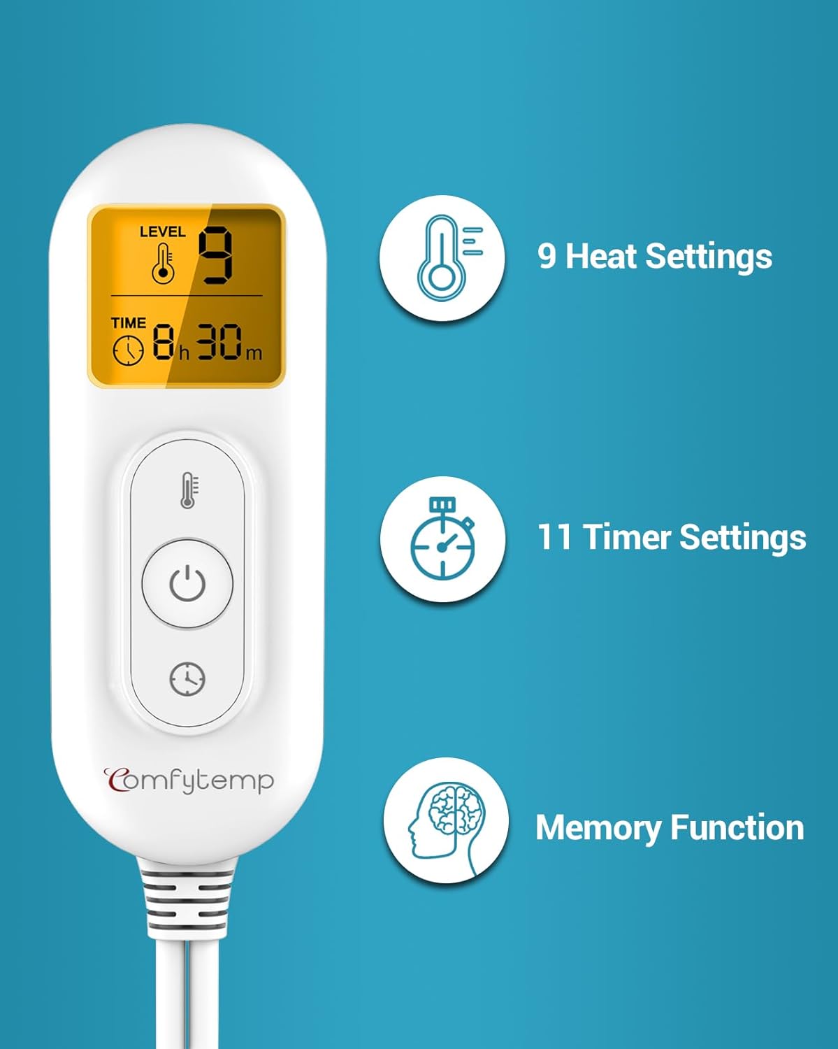 ComfyWarmth™ Upgraded Heating Pad for Back Pain Relief
