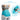 Woman wearing an adjustable blue back ice pad wrap with a close-up of the hook and loop fastener.