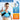 A woman gives a thumbs up while wearing a blue ice pack, noting 30-minute hot and cold therapy.