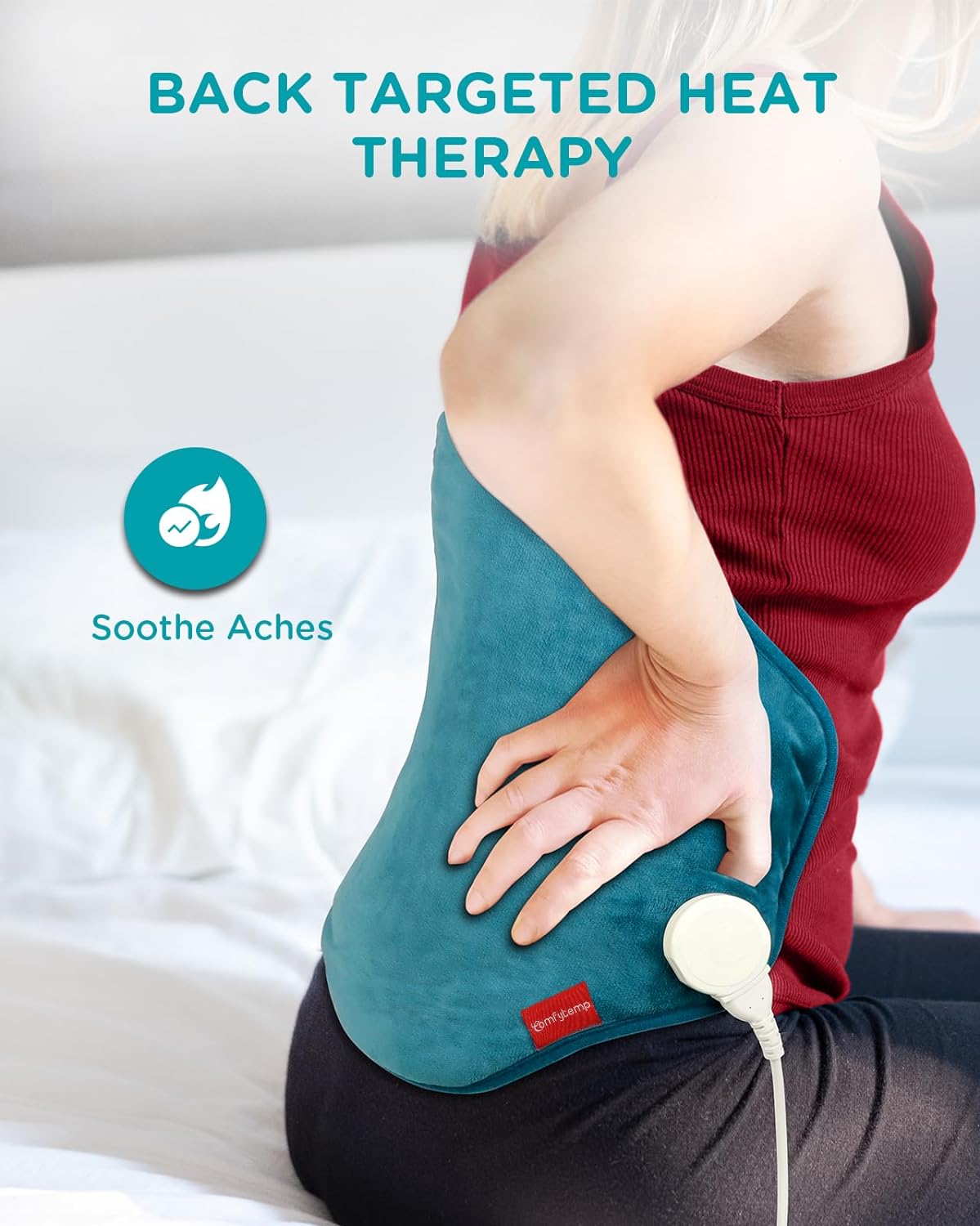ComfyWarmth™ Upgraded Heating Pad for Back Pain Relief