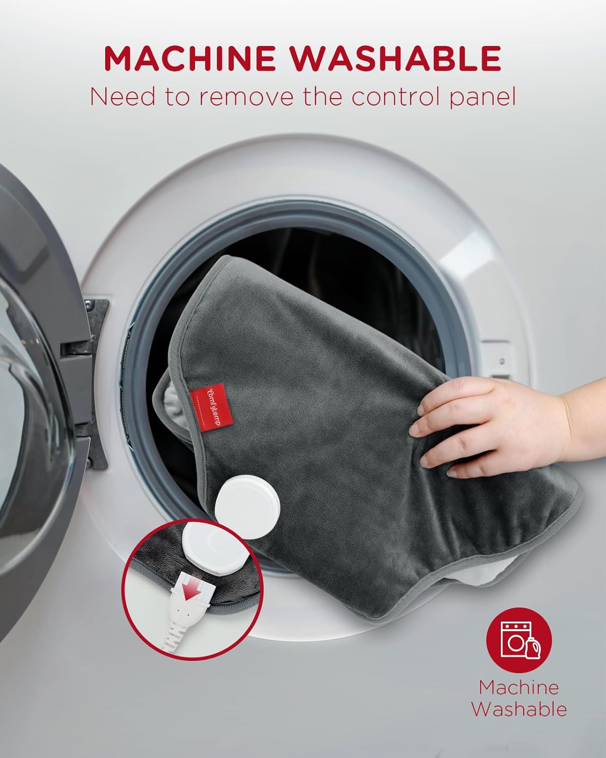 ComfyWarmth™ Upgraded Heating Pad for Back Pain Relief