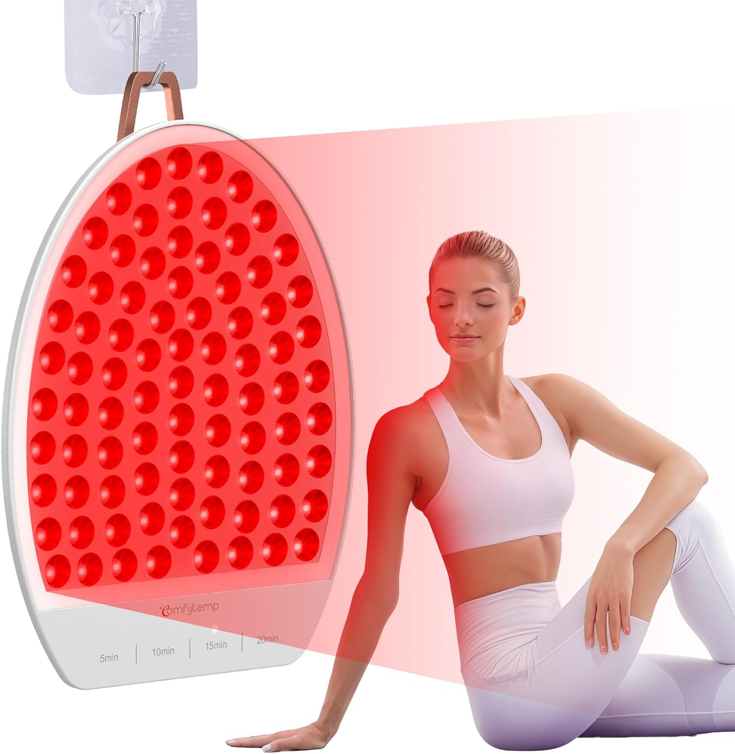 Red Light Therapy for Face and Body, Near Infrared Light Panel with Adjustable Stand, Red Light Therapy Lamp with 84 LEDs with Timer, 660nm & 850nm
