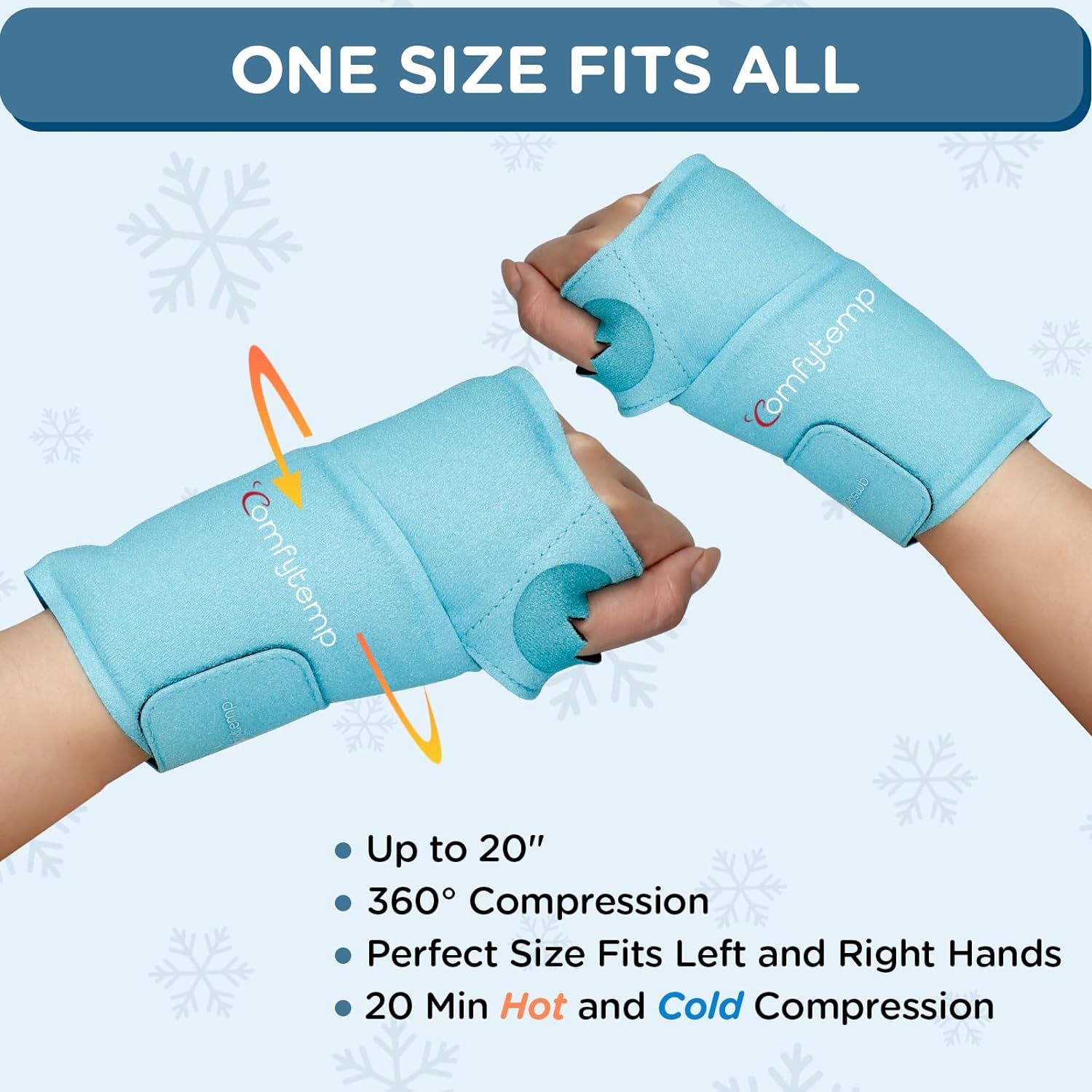 Comfytemp Wrist Ice Pack Wrap for Carpal Tunnel Relief