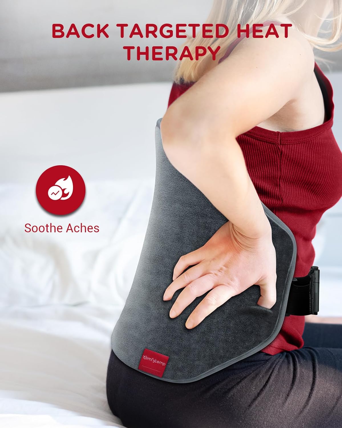 ComfyWarmth™ Upgraded Heating Pad for Back Pain Relief