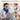 Woman using a blue neck heating pad while working, with icons for stress and neck pain relief.