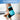 Infographic showing a fully wrapped blue ankle ice pack conforming to the foot and heel.