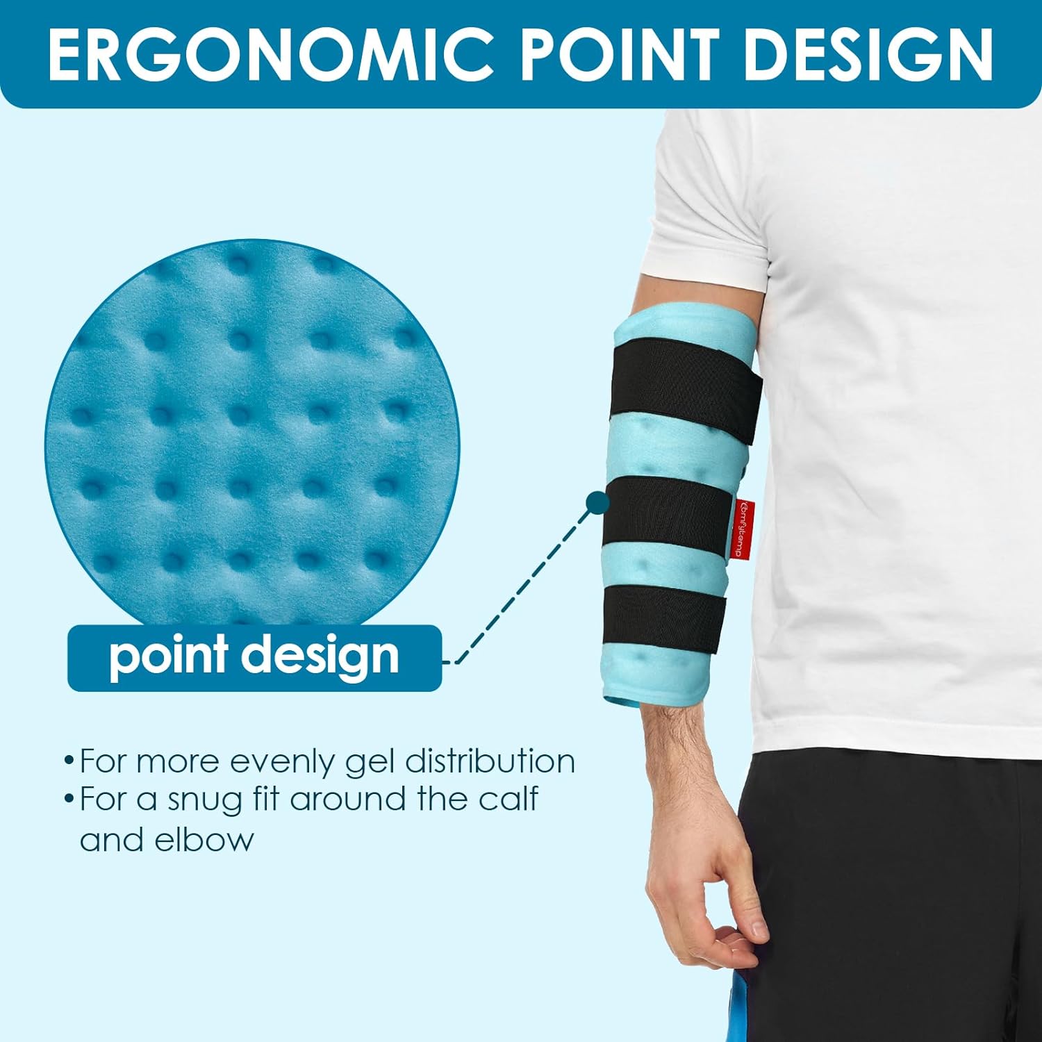 Comfytemp Calf Shin Splint Ice Packs for Injuries Resuable Gel 2 Pack