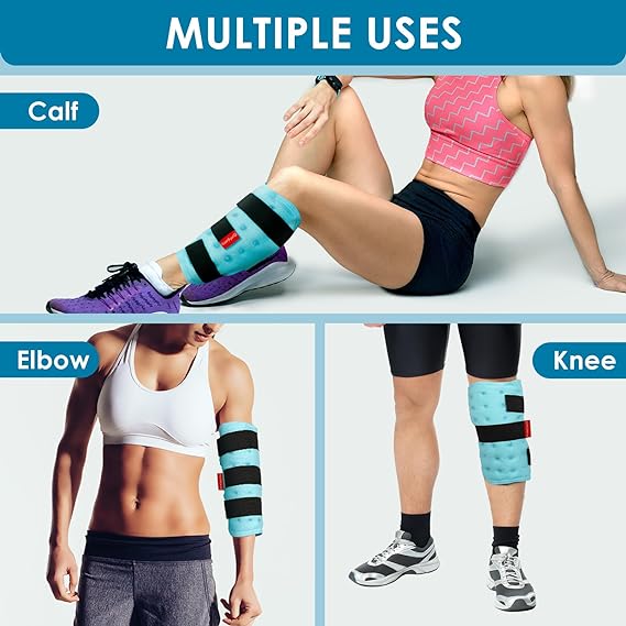 Comfytemp Calf Shin Splint Ice Packs for Injuries Resuable Gel 2 Pack