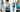 Women using reusable gel hot and cold packs on shoulder, back, knee, and neck.
