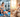 Split image of a woman applying an ice pack to her knee and an older woman using a heating pad.