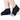 A pair of feet wearing black and blue ankle ice pack wraps with snowflake logos.