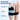 Blue knee brace with open-patella design, dual black straps, and "45" marking, worn on a person's knee.