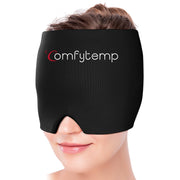 Comfytemp Cooling Head Wrap with Compression, Super Soft Ice Pack for Headaches, Black-K9118130