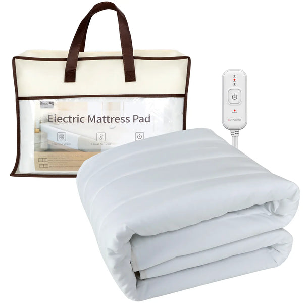 Comfytemp Heated Mattress Pad Twin Size, 31" x 55", White-K7011 Comfytemp