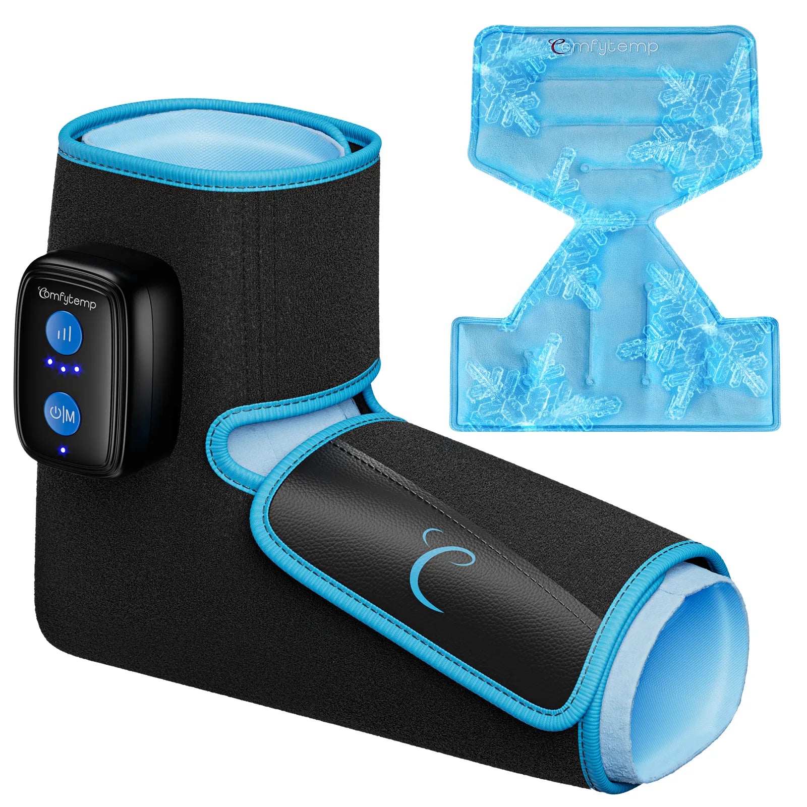 K91A7-Comfytemp Auto Compression Ankle Foot Ice Pack Wrap