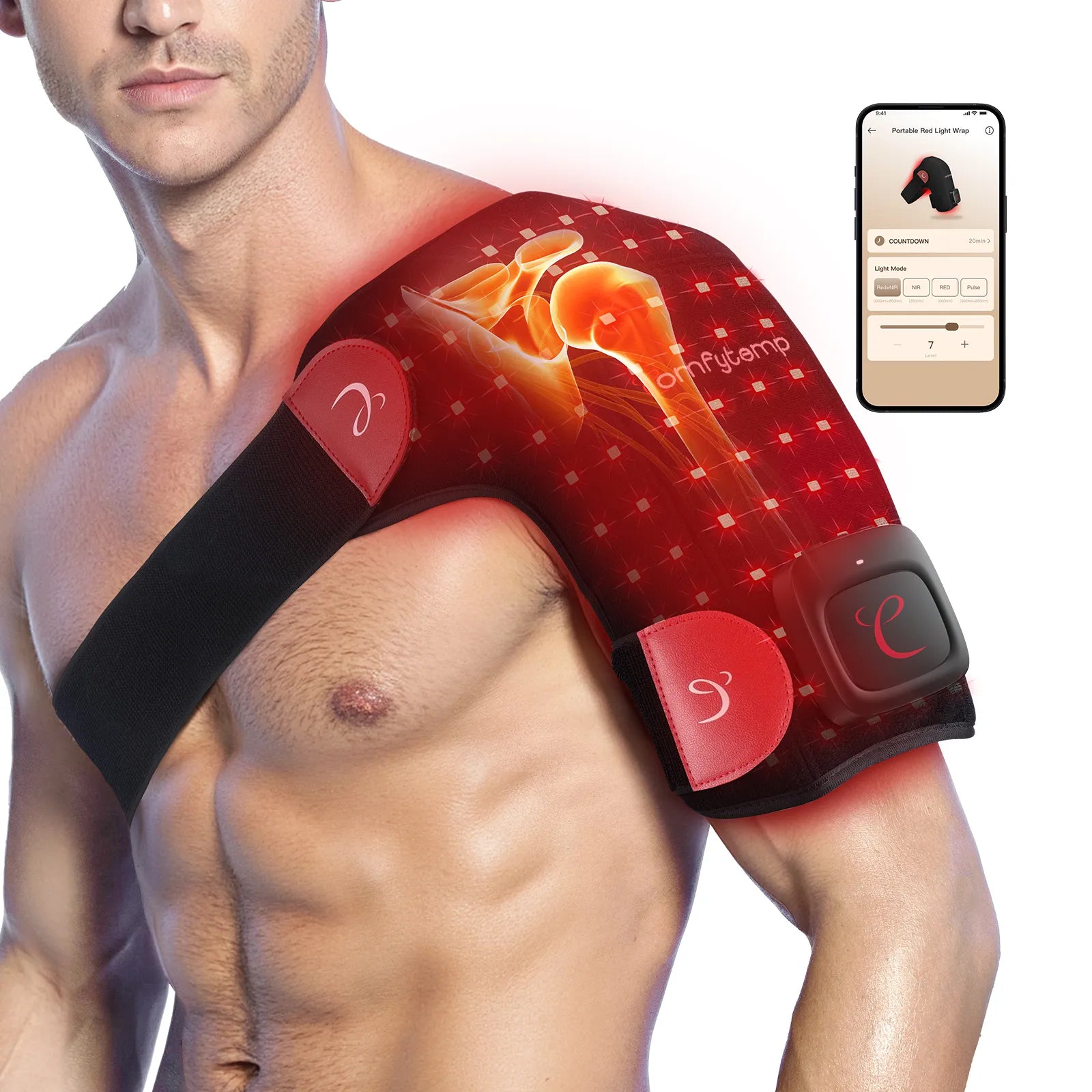 K4025-Comfytemp Shoulder Cordless Red Light Therapy