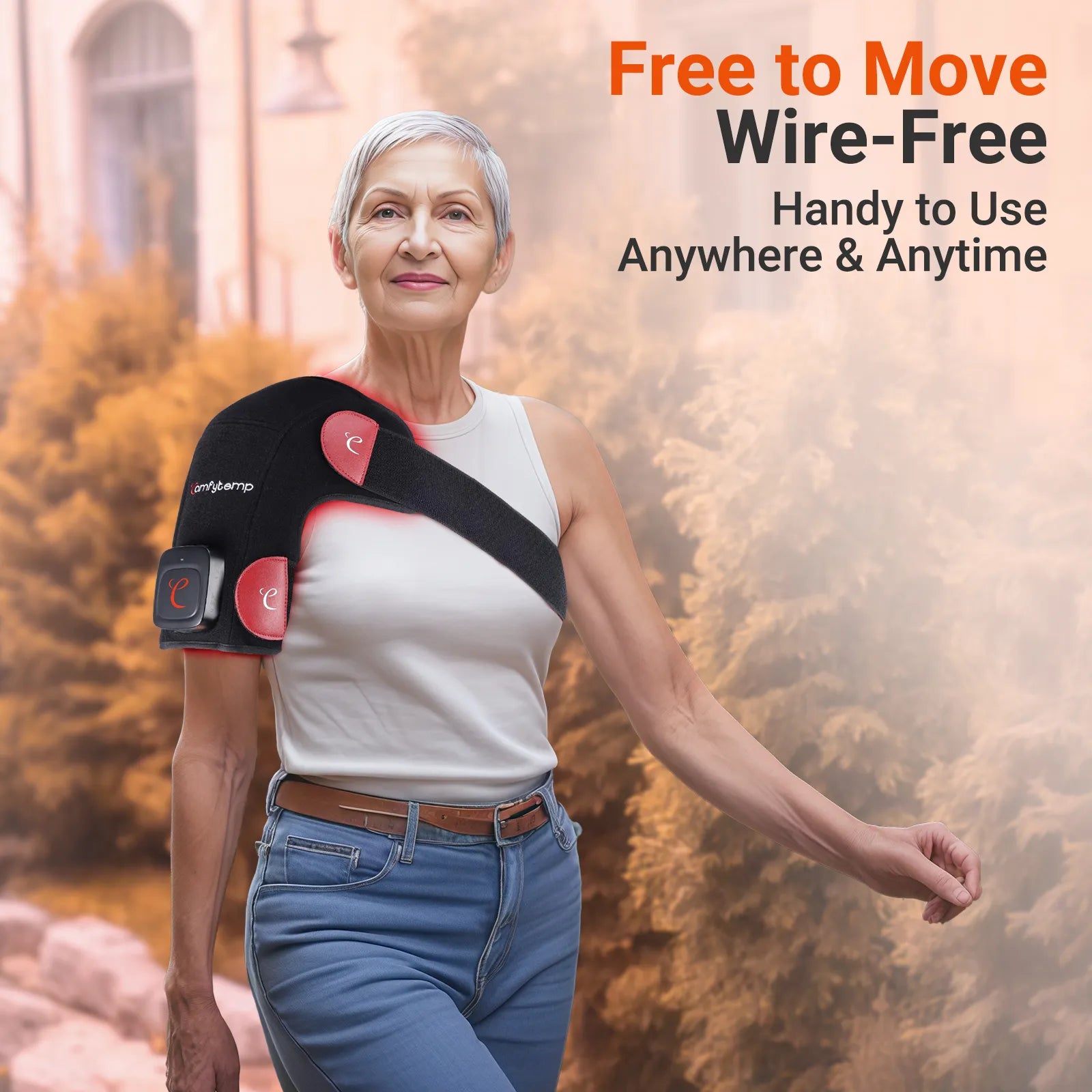 K4025-Comfytemp Shoulder Cordless Red Light Therapy