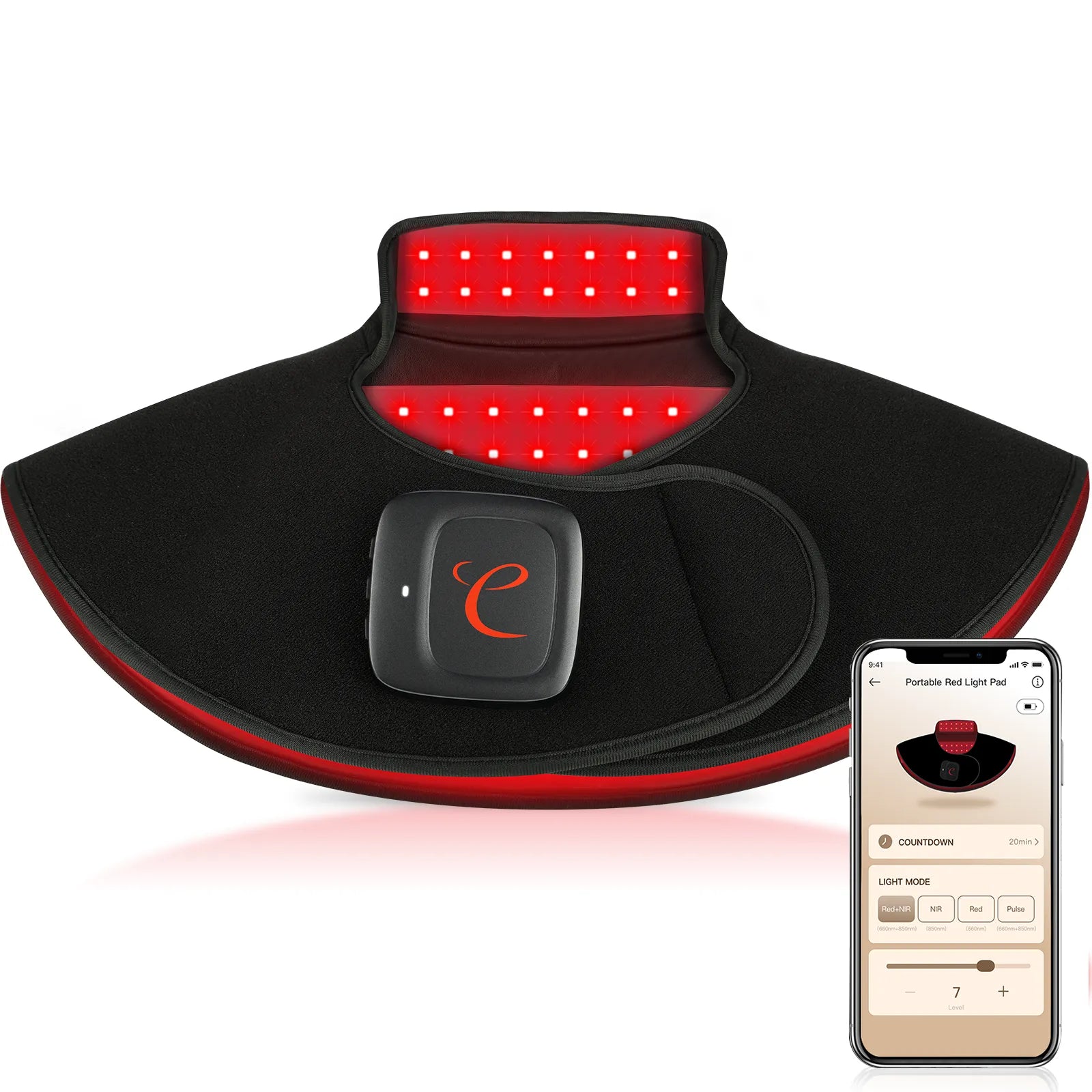 K4015-Comfytemp Neck Shoulder Cordless Red Light Therapy Pad