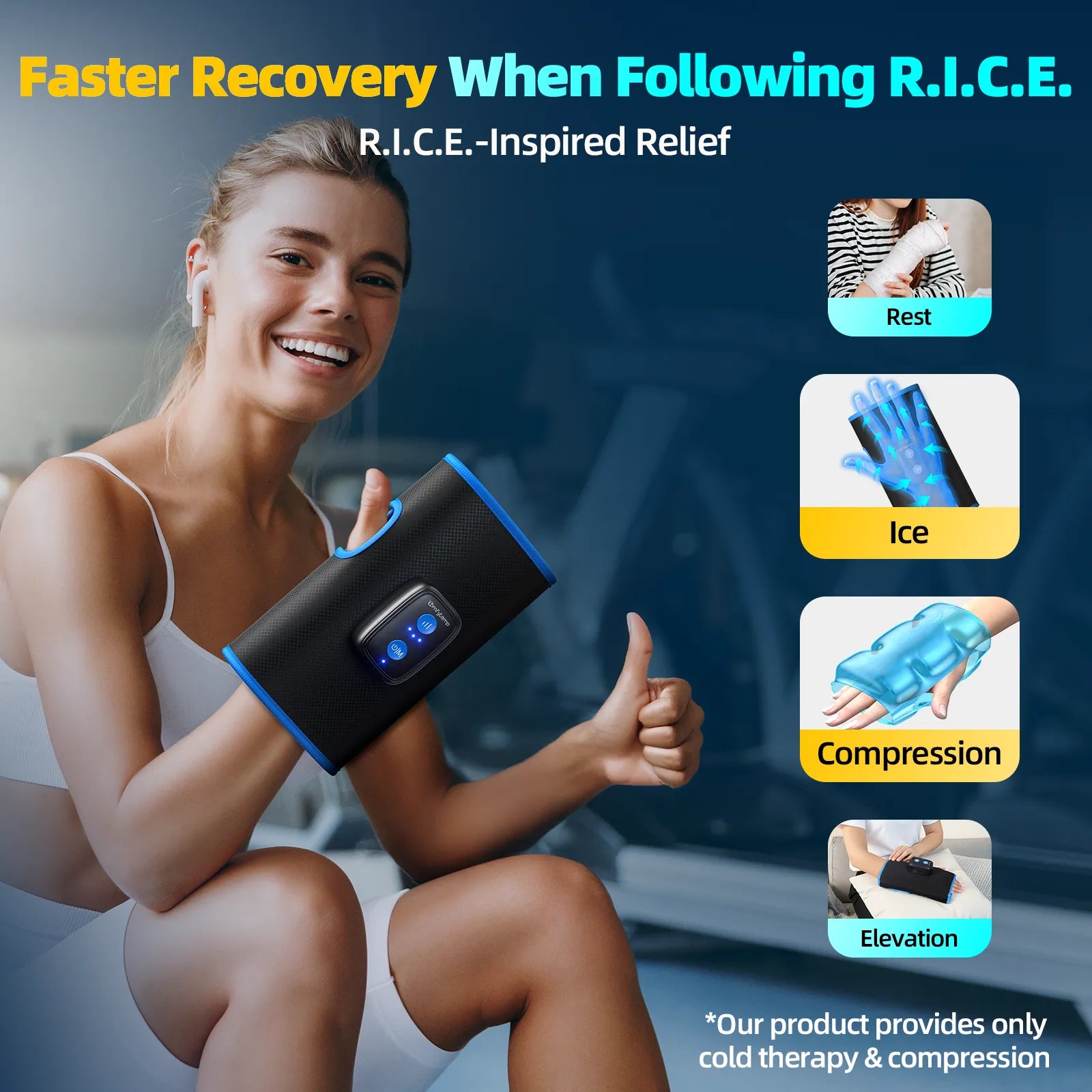 K91A5-Comfytemp Auto Compression Wrist Ice Pack Wrap