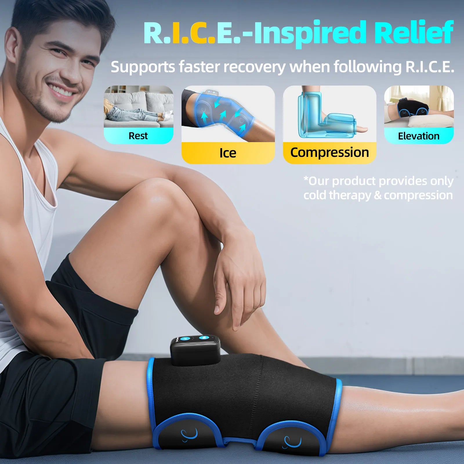 K91A8-Comfytemp Auto Compression Knee Ice Pack Wrap