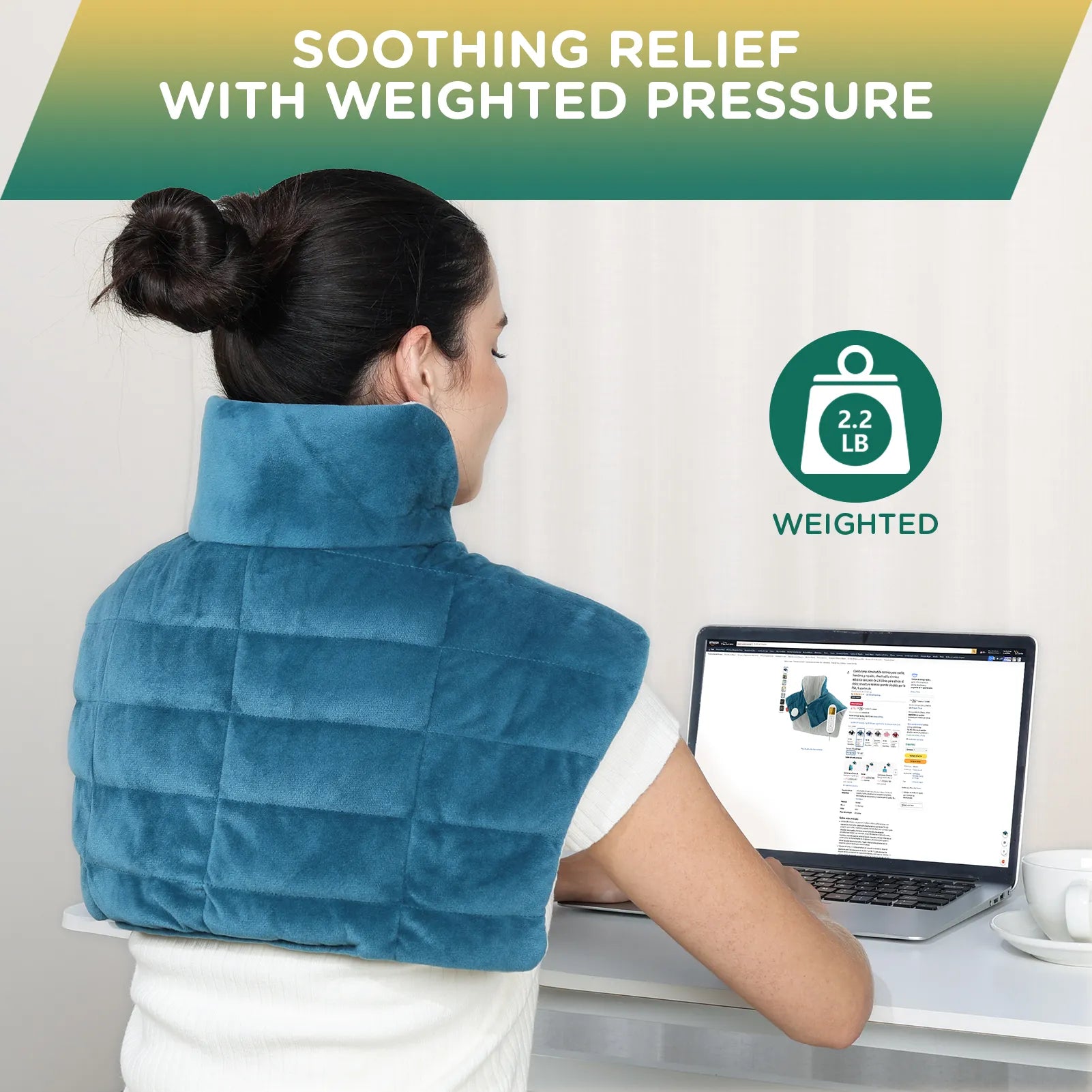 K9015-Comfytemp Weighted Neck & Shoulders Heating Pad