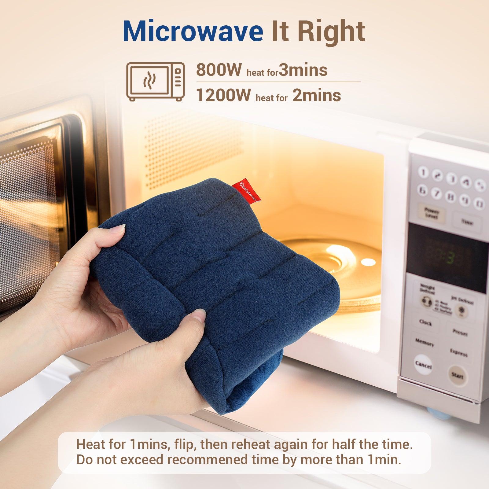 Comfytemp Shoulder Heating Pad Microwavable for Rotator Cuff, Microwave Moist Heating Pad with Adjustable Strap, Shouders Wrap for Frozen Shoulder Relief, Relaxation for Women Men Seniors (M/L)