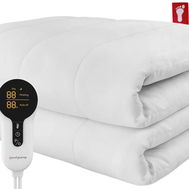 Comfytemp Twin Size Heated Mattress Pad, 40" x 75", 12 Heat & Timers Settings-K7022 Comfytemp