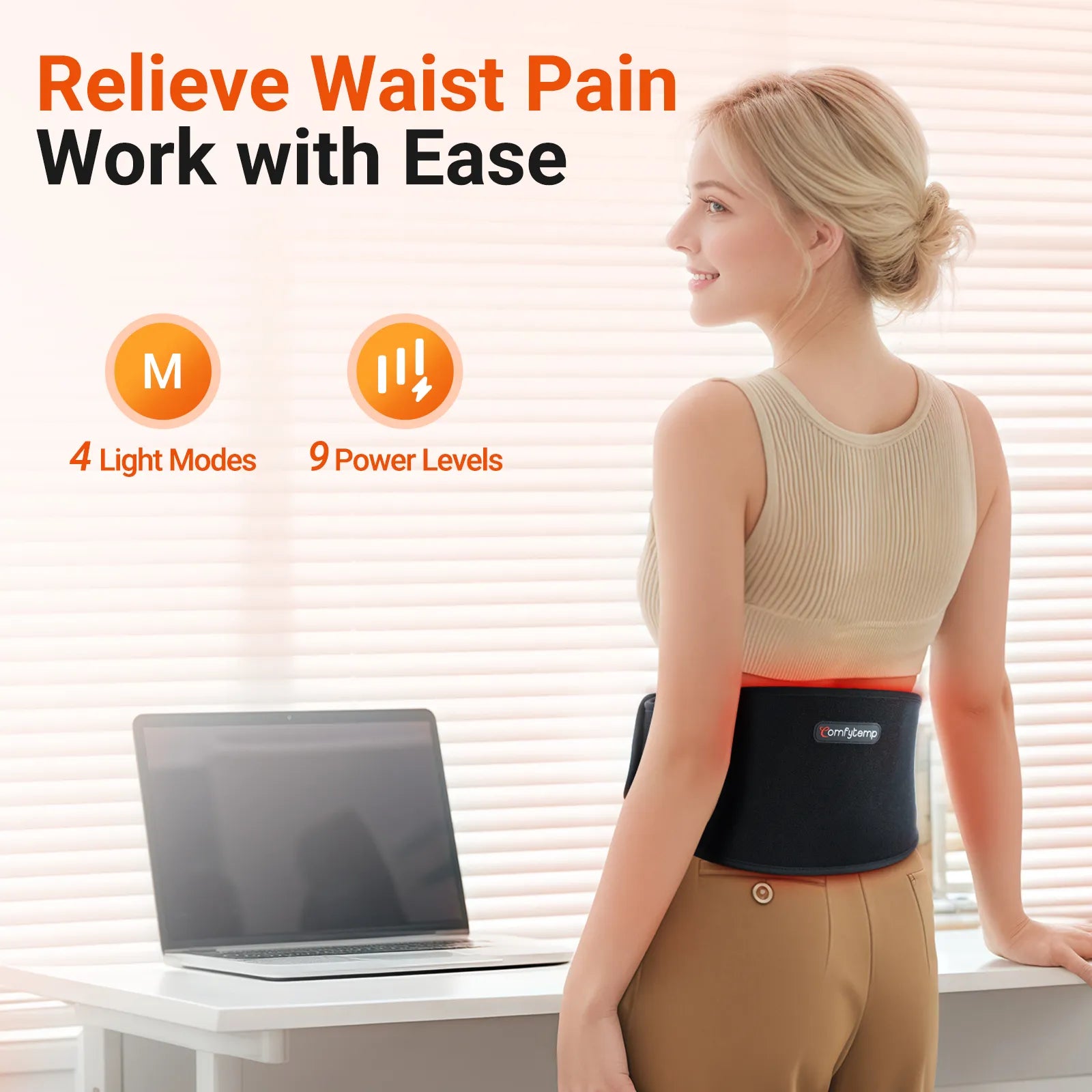 K4042-Comfytemp Cordless Red Light Therapy Belt for Body