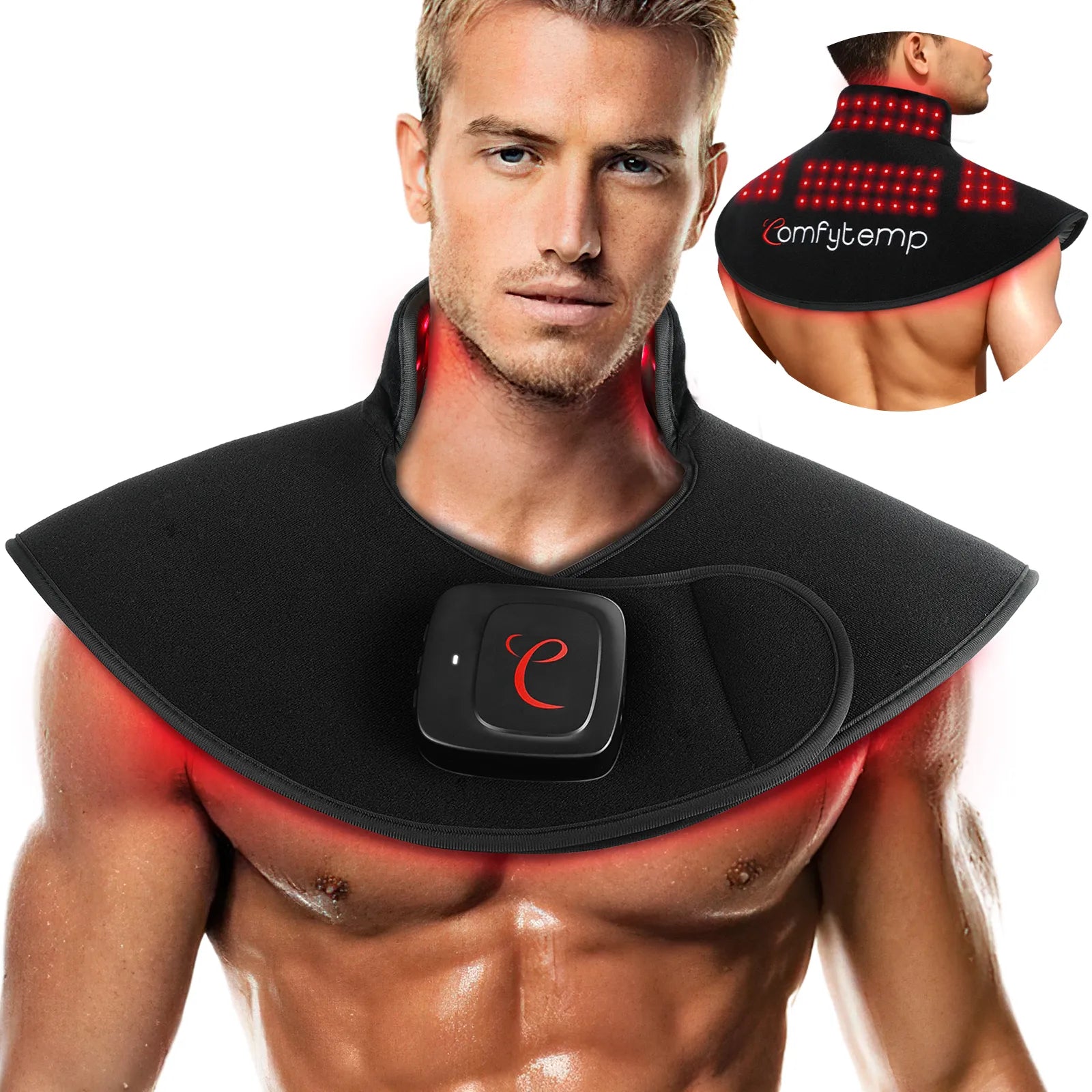 K4015-Comfytemp Neck Shoulder Cordless Red Light Therapy Pad