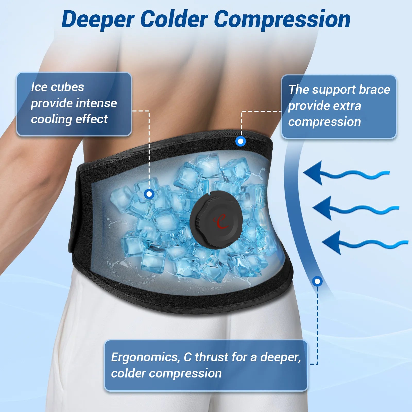 K91A1-Comfytemp Auto Compression Back Ice Pack Wrap
