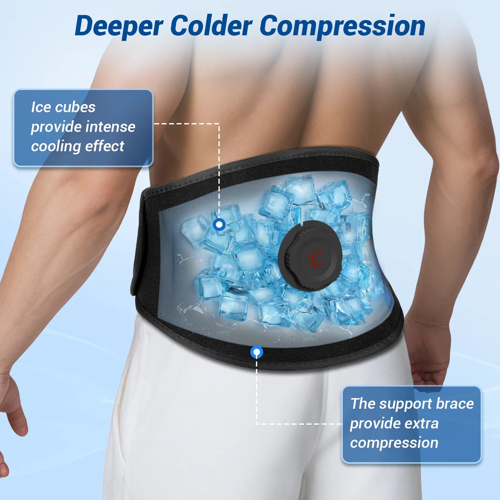 K91A1-Comfytemp Auto Compression Back Ice Pack Wrap