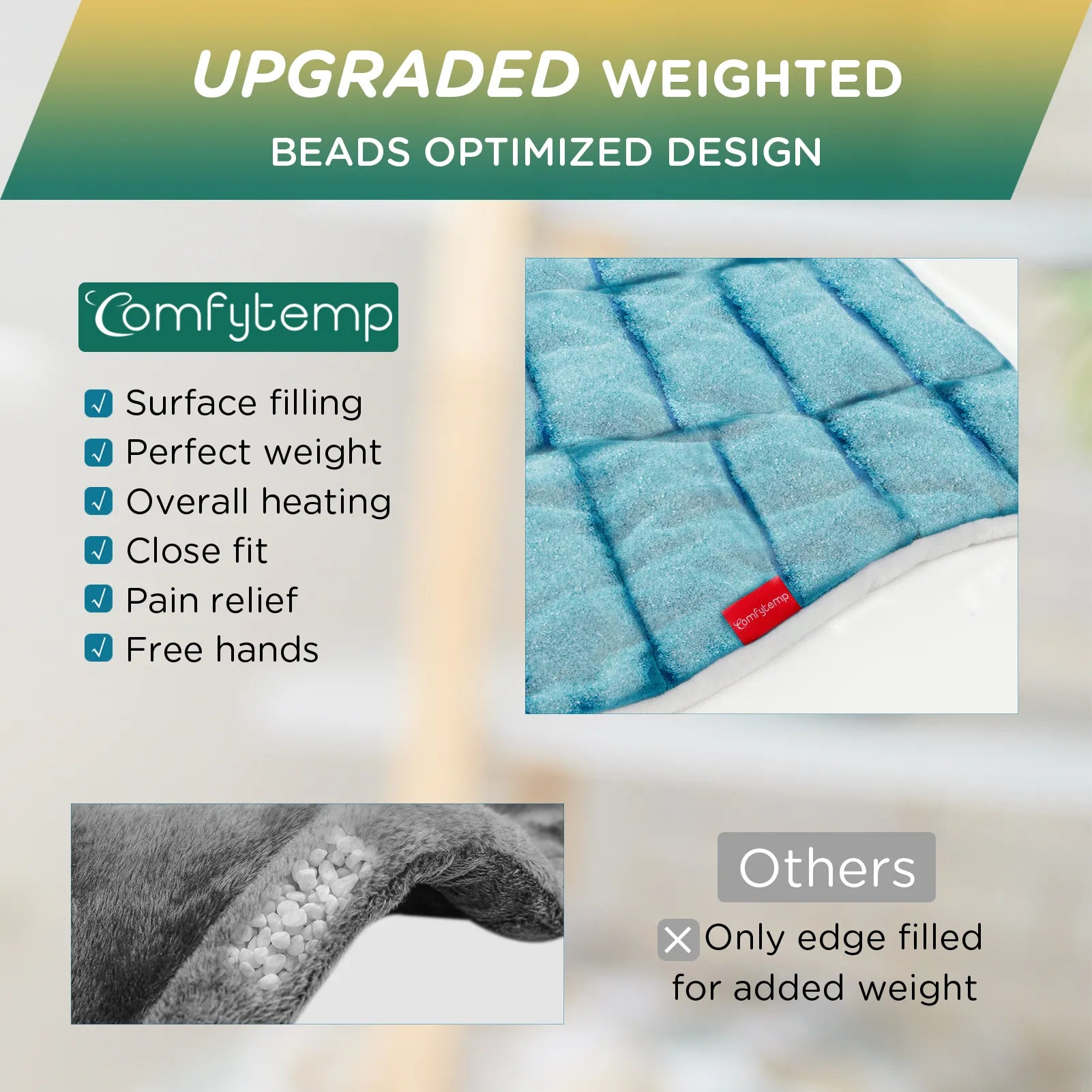 K9015-Comfytemp Weighted Neck & Shoulders Heating Pad