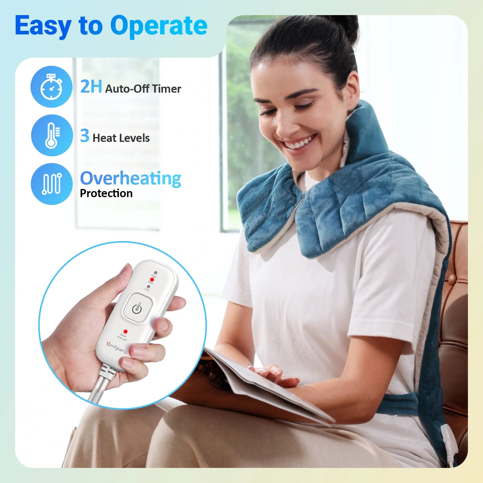 K9036-Comfytemp 22"x33" Weighted Heating Pad