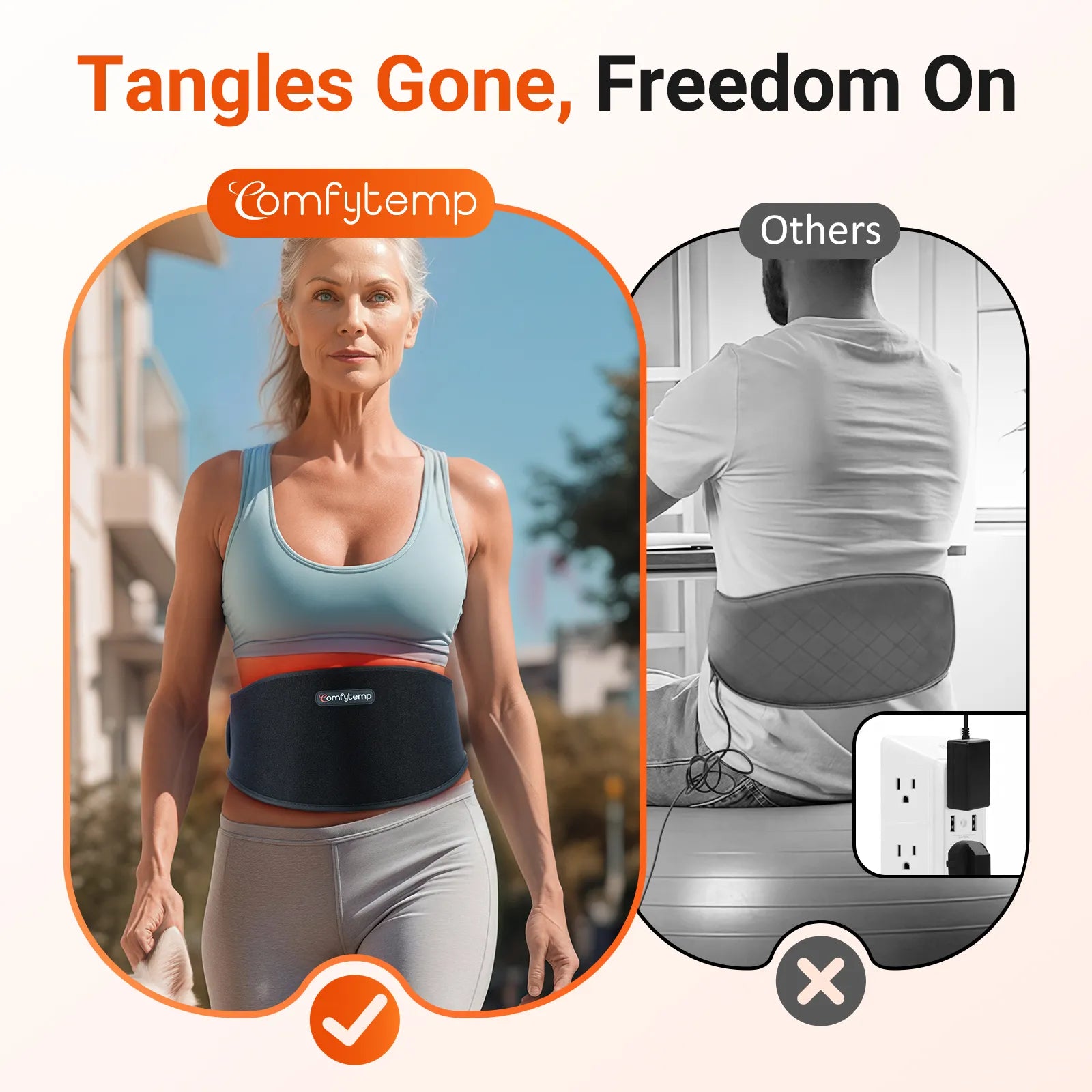 K4042-Comfytemp Cordless Red Light Therapy Belt for Body