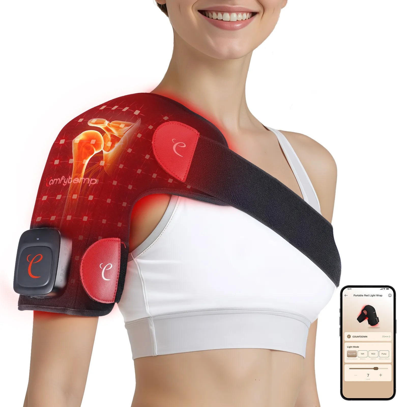 K4025-Comfytemp Shoulder Cordless Red Light Therapy