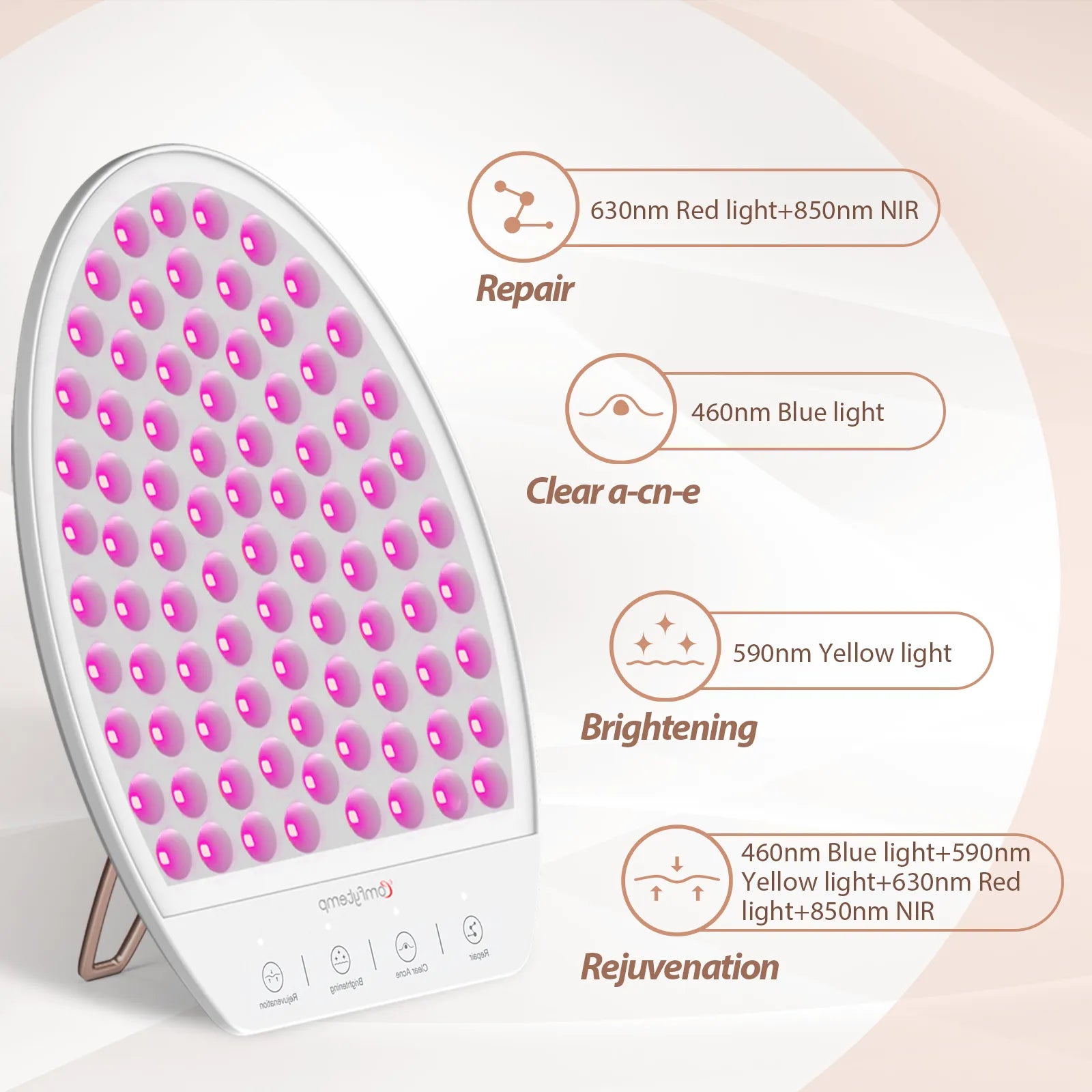 Lámpara de belleza facial de luz roja Comfytemp🔥