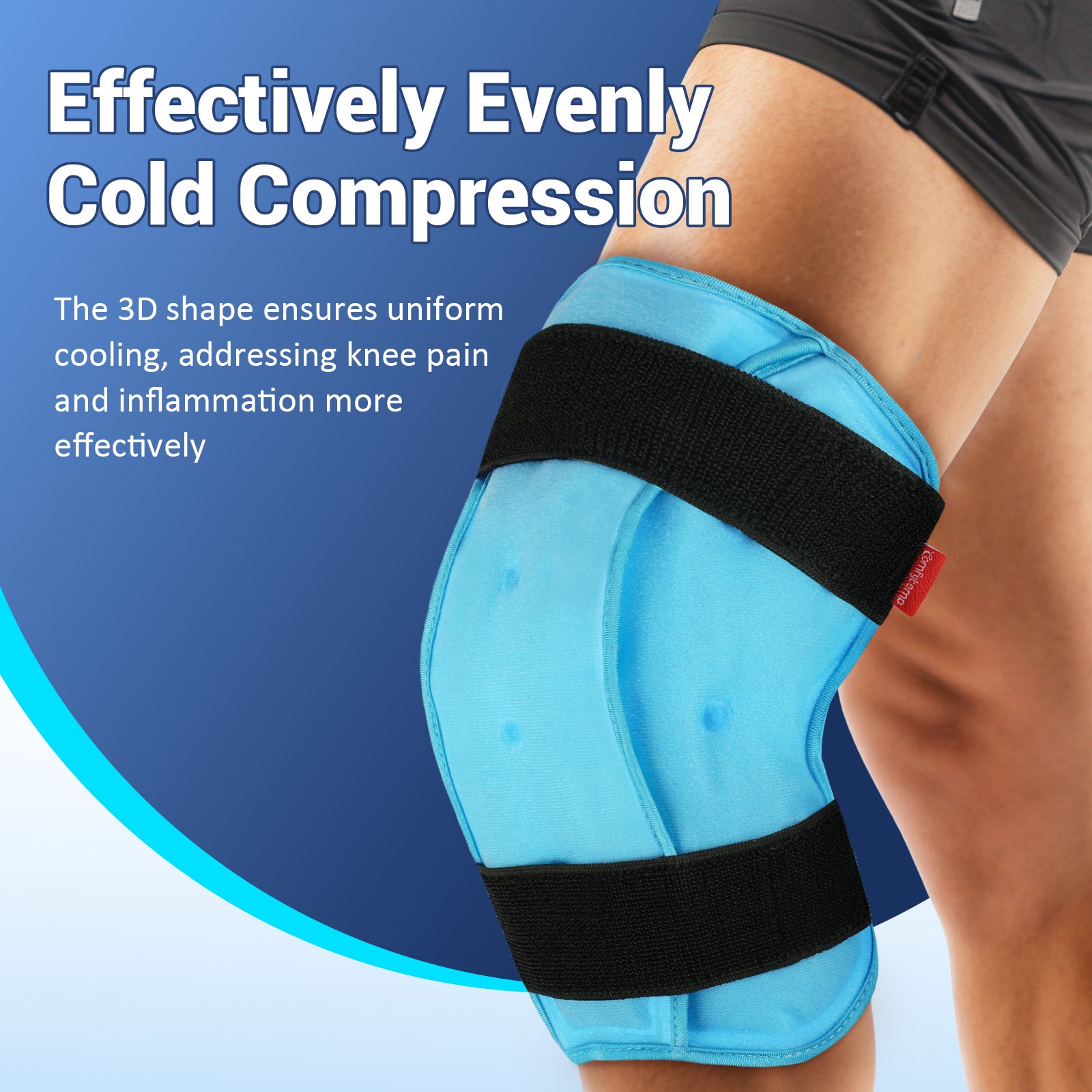 Comfytemp 3D Knee Ice Pack Wrap for Injuries Reusable Gel, FSA HSA Eligible, Knee Cold Pack Physical Therapy for Leg Pain Relief, Replacement, Arthritis, Muscle Recovery, After Surgery Gift, Women Men Visit the Comfytemp Store