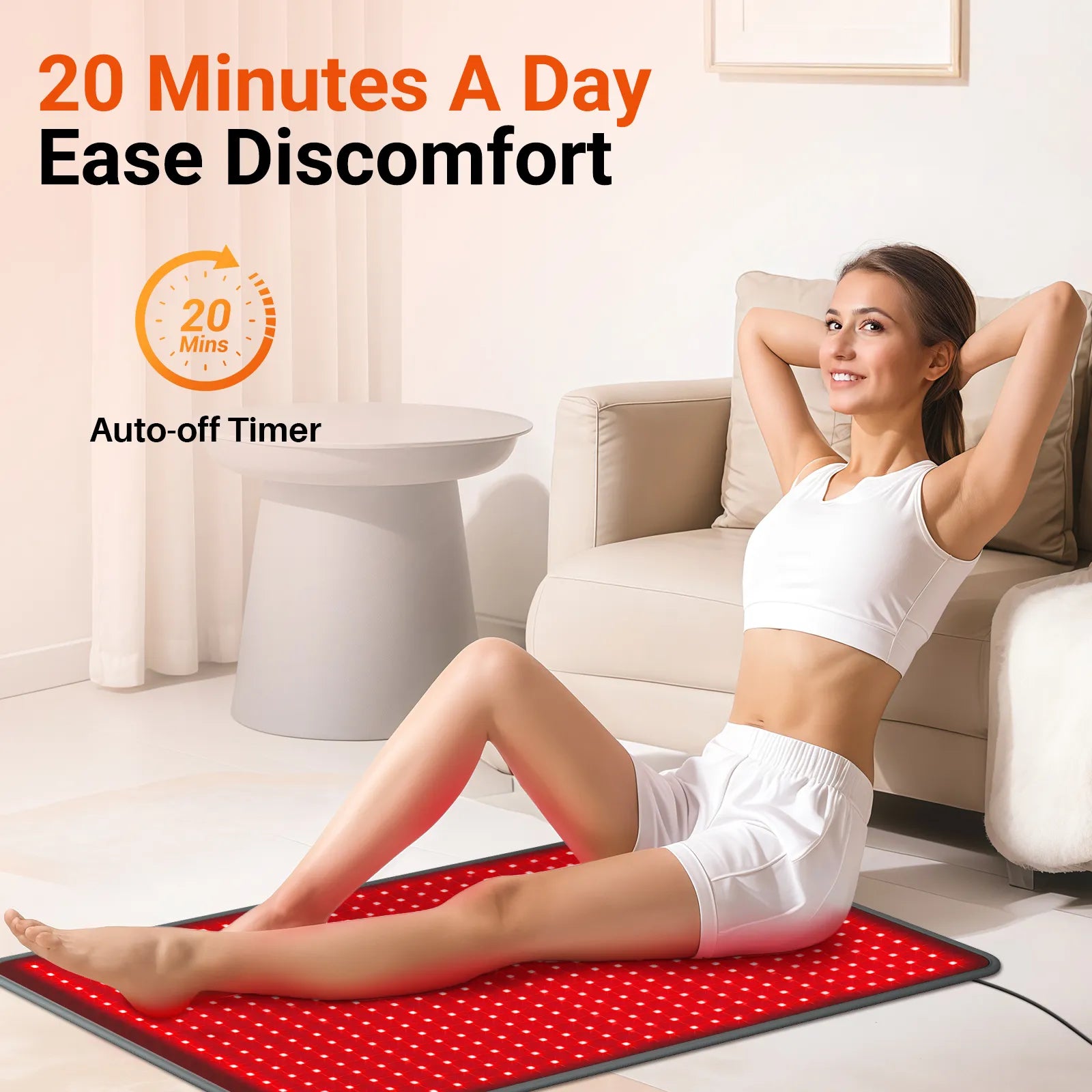 K4054-Comfytemp 41.5'' x 26'' Red Light Therapy Mat