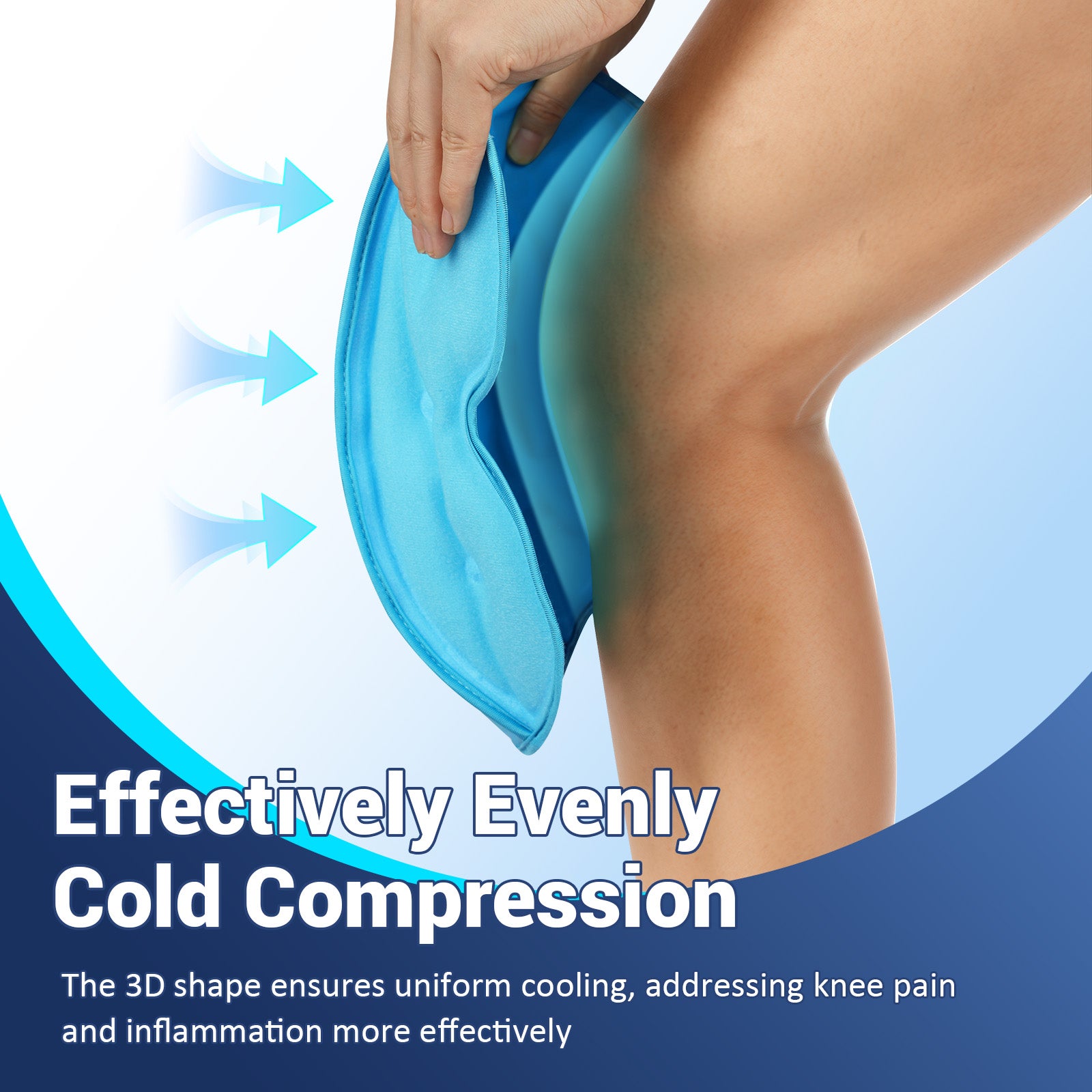 Comfytemp 3D Knee Ice Pack Wrap for Injuries Reusable Gel, FSA HSA Eligible, Knee Cold Pack Physical Therapy for Leg Pain Relief, Replacement, Arthritis, Muscle Recovery, After Surgery Gift, Women Men Visit the Comfytemp Store