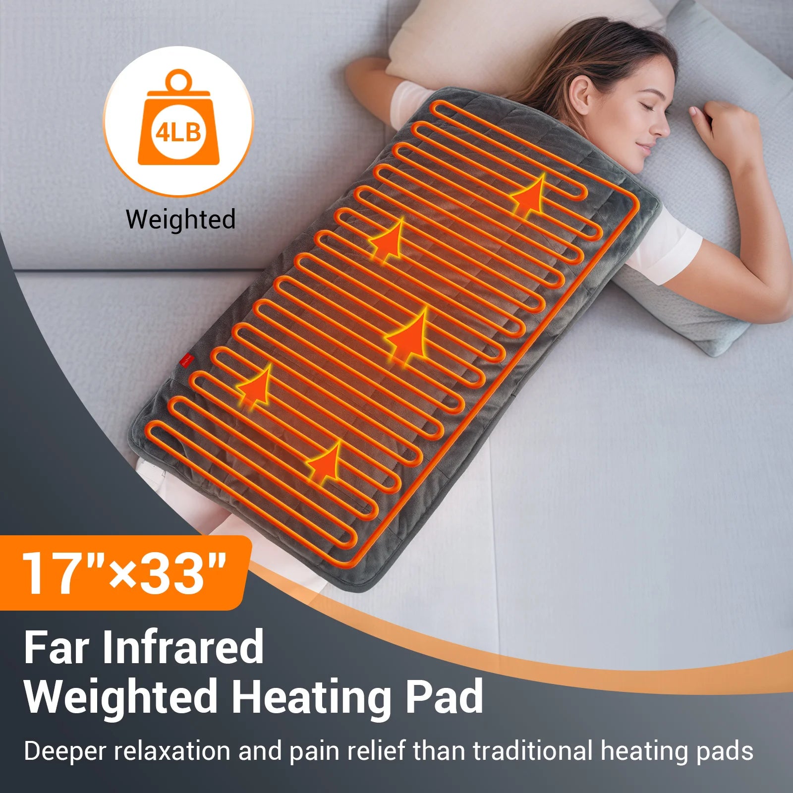K9059-Comfytemp 17"×33" Weighted Heating Pad